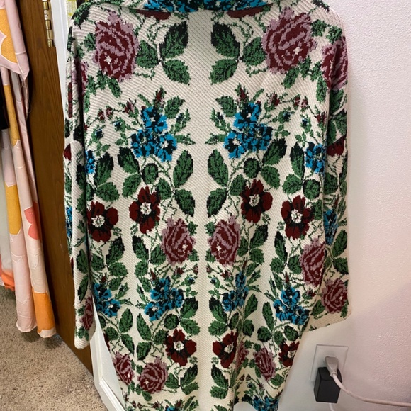 Aldomartins Floral Intarsia Sweater Coat Cardigan Estimate Medium - Picture 2 of 3